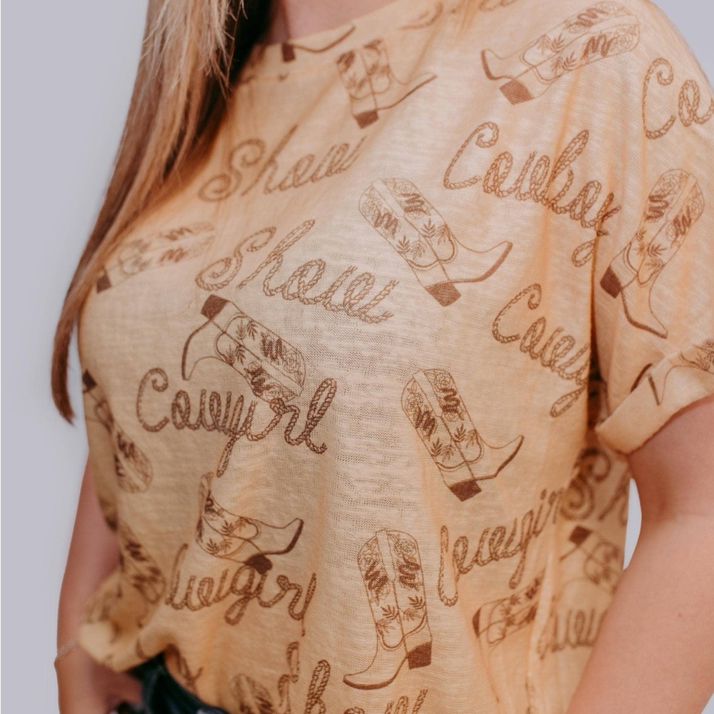 Western Roper Cowgirl Short Sleeve Top